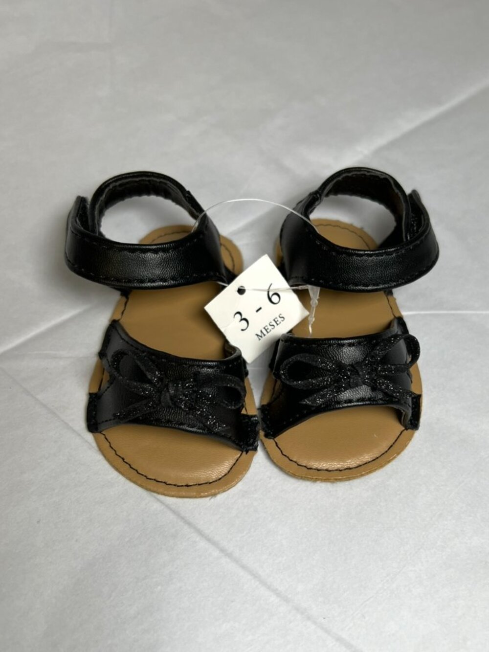 Baby Girl Soft-Sole Sandal Black 3-6 Months